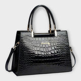 Chic - Sac à main en cuir crocodile éclatant
