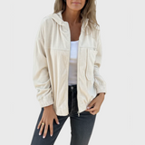 Ella - Veste à capuche en velours côtelé