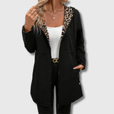 Salena - Veste Réversible pour Femme style Léopard