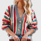 Amalia - Cardigan Rétro Multicolore
