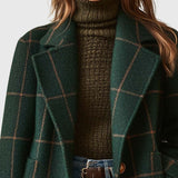 Soline - Manteau à Carreaux à Revers Rétro