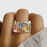 Bague Vintage Bunter Zirkonia