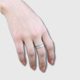 Shine - Bague en argent avec finition or vintage