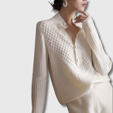 Aline - Pull à Col Haut Boutonné Femme | Édition Limitée