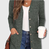 Fabienne - Élégance Intemporelle Cardigan Chic à Poches pour Femme