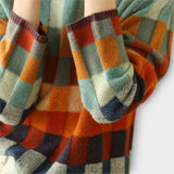 Erika - Pull col roulé en patchwork