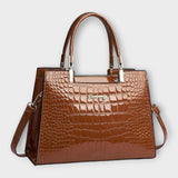 Chic - Sac à main en cuir crocodile éclatant