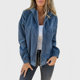 Ella - Veste à capuche en velours côtelé