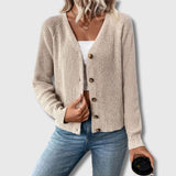 Zoe - Femme Cardigan Élégant Boutonné Édition Limitée