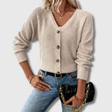 Zoe - Femme Cardigan Élégant Boutonné Édition Limitée