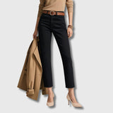 Marine - Femme Pantalon Droit Stretch | Édition Limitée