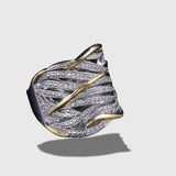 Bague tordue élégante à plusieurs couches