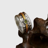 Bague en zirconium vert élégant