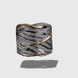 Bague tordue élégante à plusieurs couches