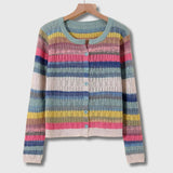 Myrna - Cardigan Inspiré Vintage à Rayures