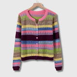 Myrna - Cardigan Inspiré Vintage à Rayures